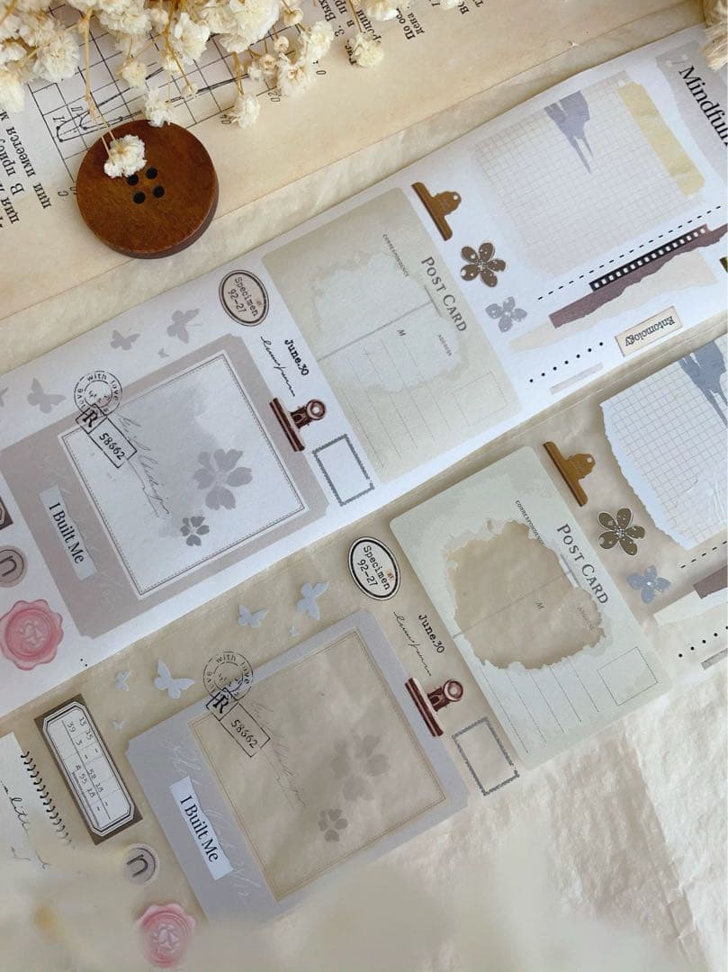 ⭐️SALE⭐️ 壹洱原创《书韵》海外マスキングテープ　マステ 【1924】