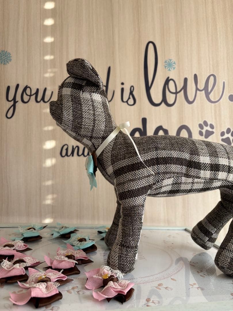 【593】トリミングチョーカー♡バレンタインリボン〜10本