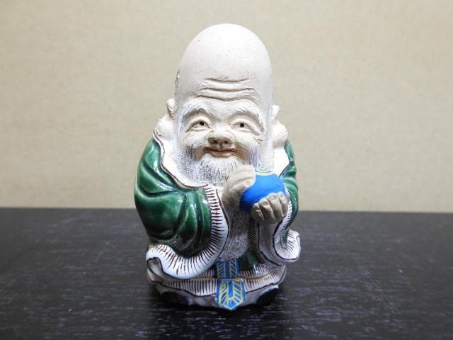 三浦竹泉　寿星香合　共箱　MA１５９