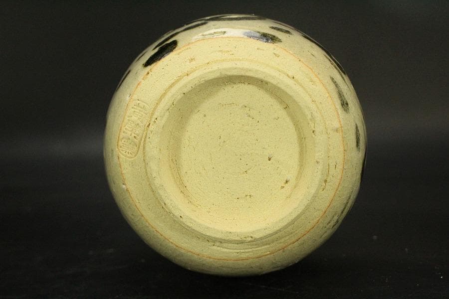 直原玉青筆画 牧牛図 湯呑 筒茶碗 黄檗窯 共箱 美品(メ1273)