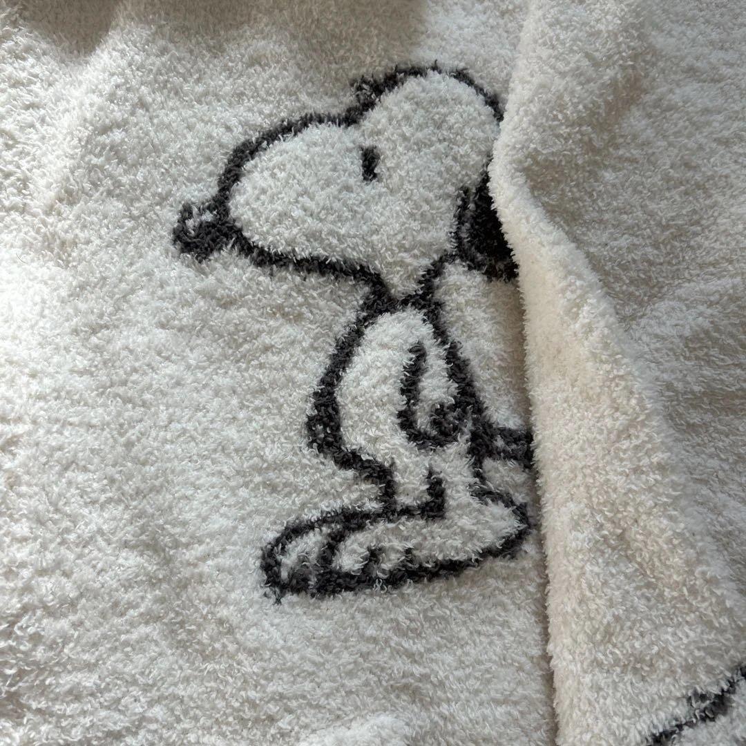 スヌーピー刺繍フード付きルームウェア　ジェラートピケ　フリース