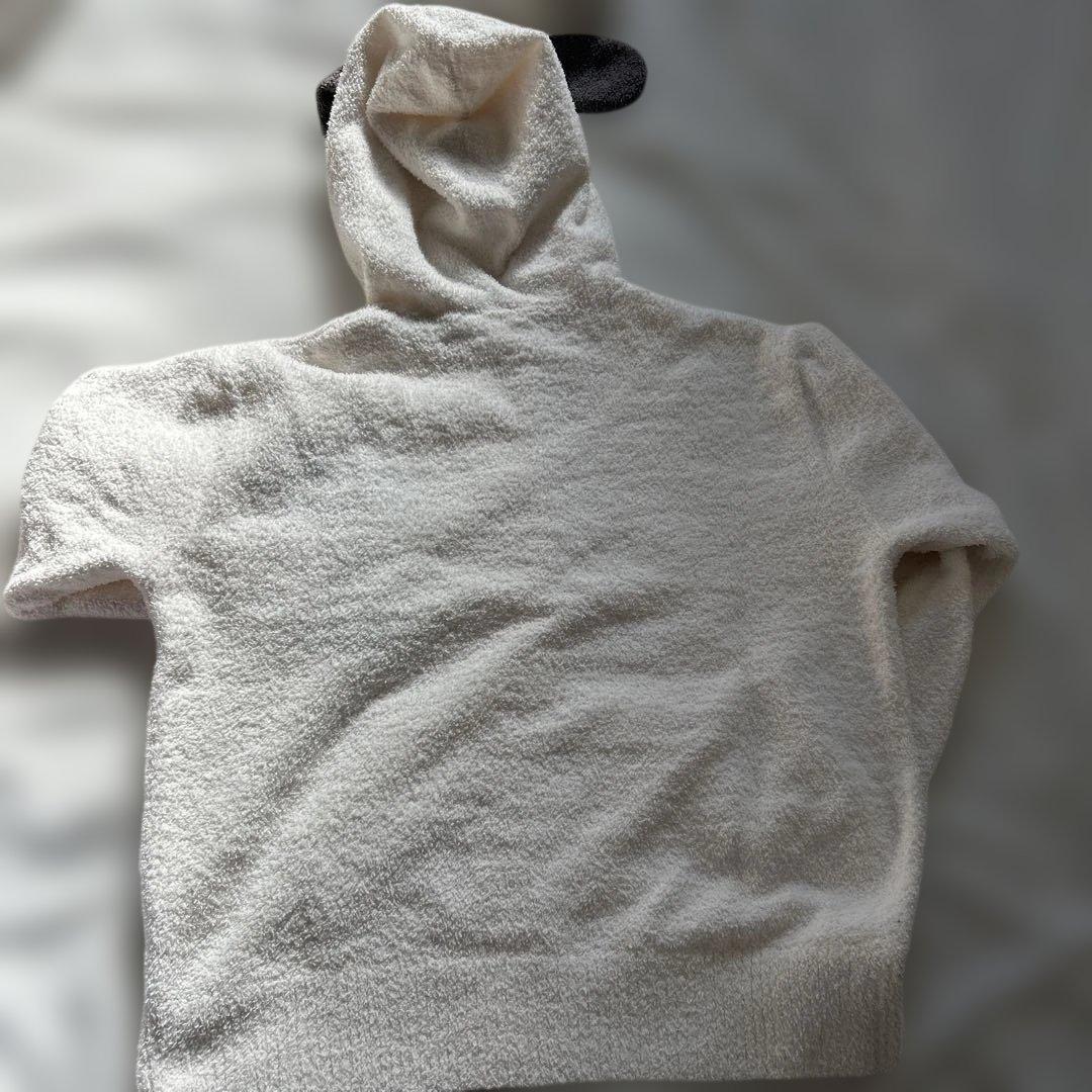 スヌーピー刺繍フード付きルームウェア　ジェラートピケ　フリース