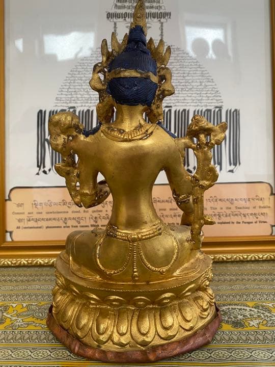 チベットの菩薩、グリーンターラの仏像