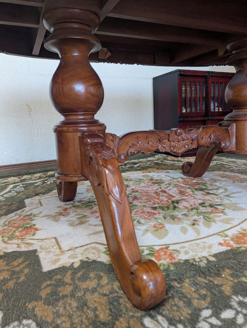 木製楕円形ダイニングテーブルセット