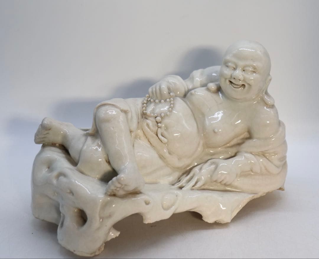 中国　清時代　徳化窯　白磁布袋佛像　送料込み260106