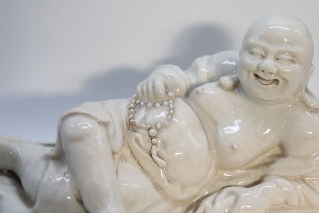 中国　清時代　徳化窯　白磁布袋佛像　送料込み260106