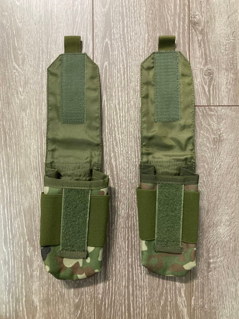 タグ付き　陸自迷彩２型トップ製イラク弾納　マルチカム マガジンポーチ 2個セット
