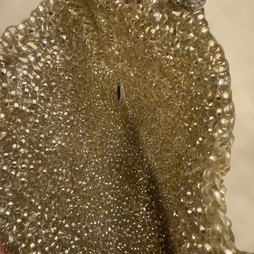 アンテプリマビジューリボンデザイン ゴールドハンドバッグ