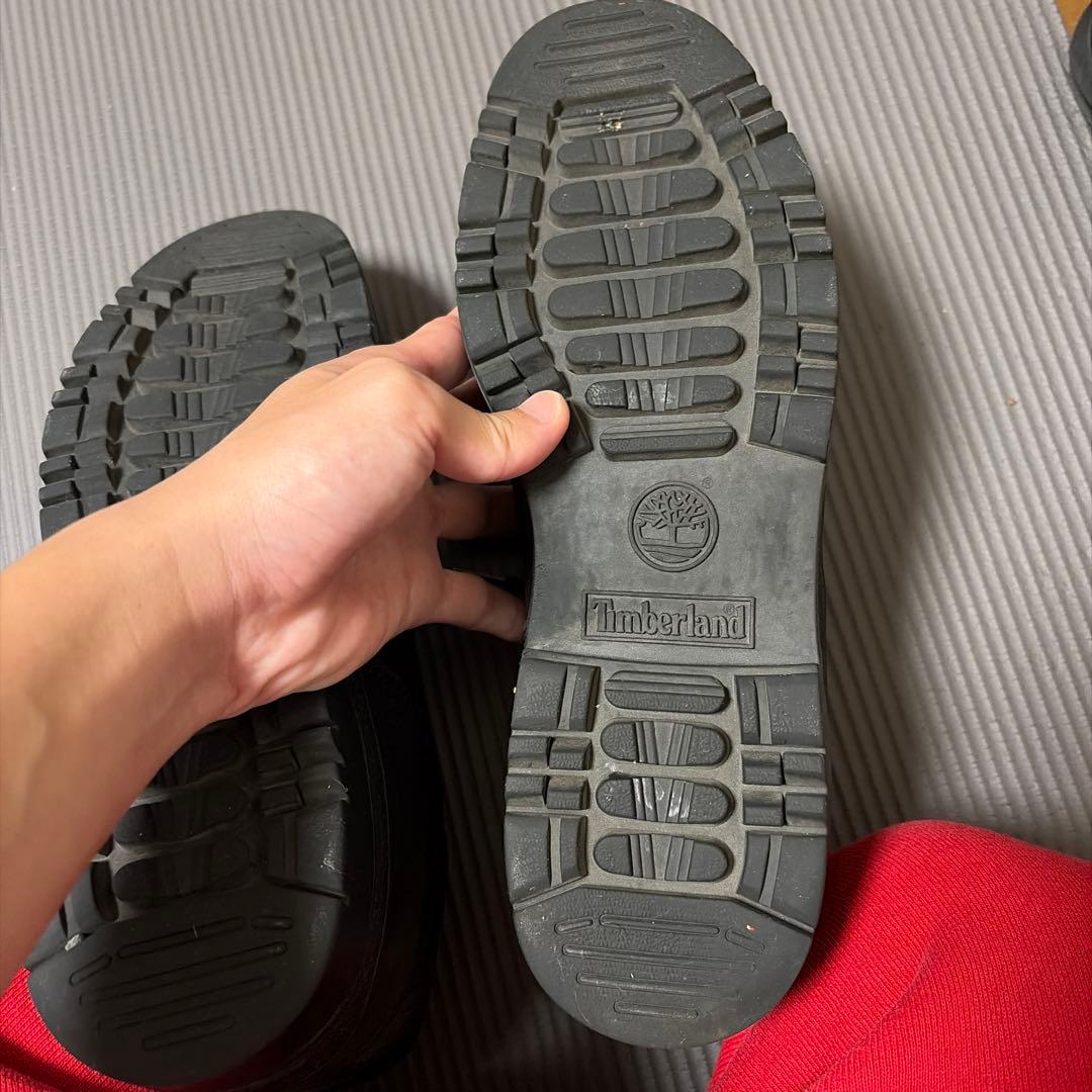 Timberland ブラックモカシンシューズ