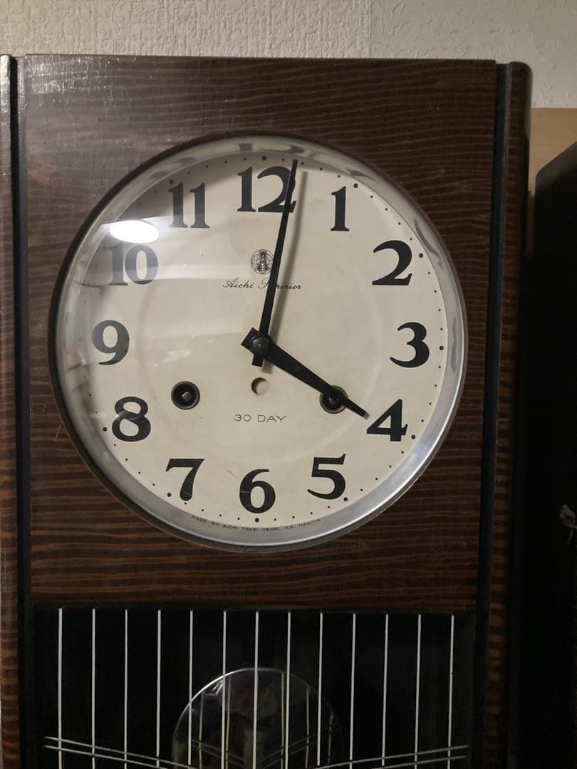 愛知時計電機 30DAY巻 柱時計 superior稼働中