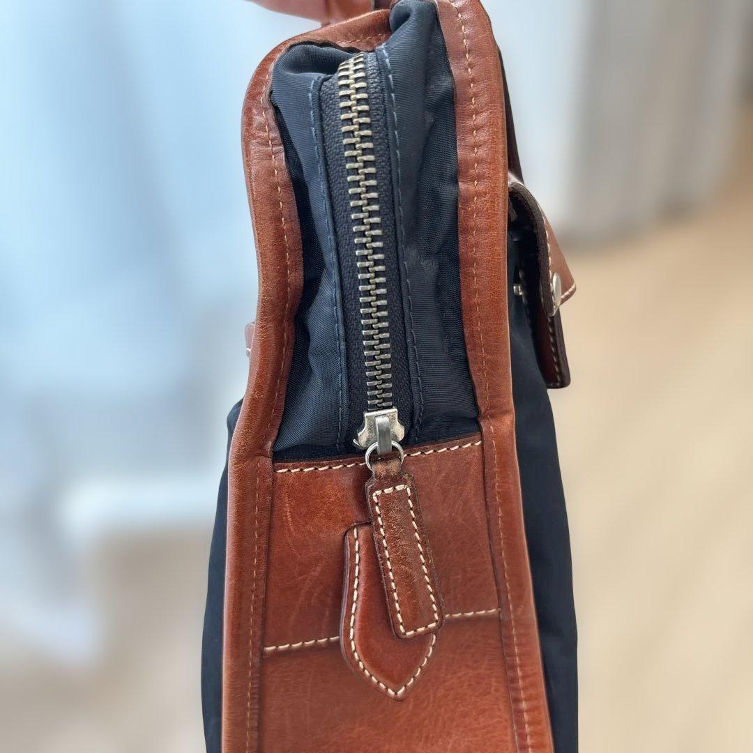 フェリージ　ビジネスバッグ ネイビー/ブラウン