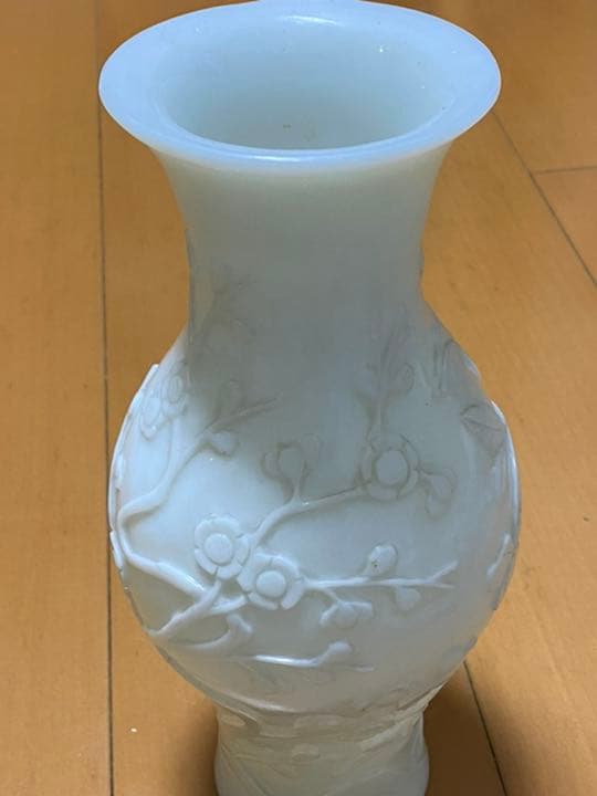 古いガラスの花瓶 中国清朝 乾隆硝子 骨董 唐物