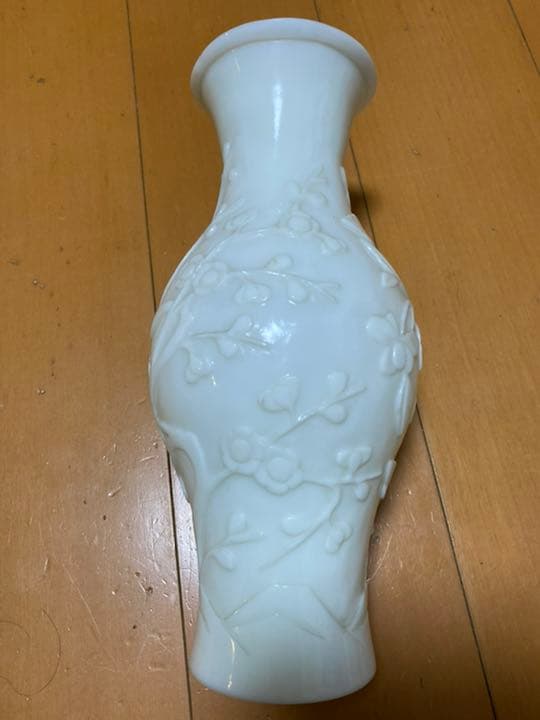 古いガラスの花瓶 中国清朝 乾隆硝子 骨董 唐物