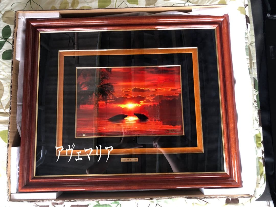 【未使用検品のみ】ダイヤ付き版画 ラッセン エンドレスパッション(S)