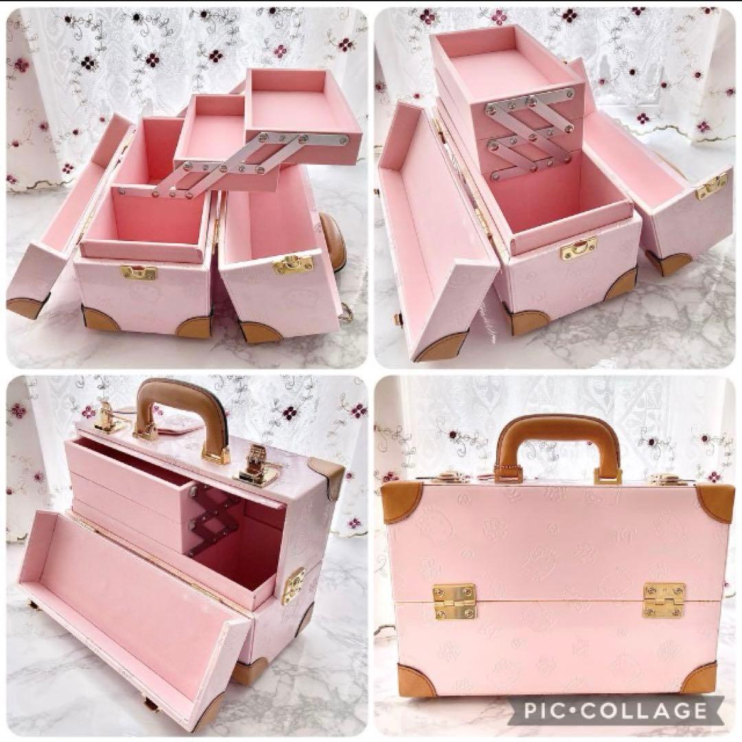 ❤️希少！ハローキティ メイクボックス 25th レトロ 収納 激レア 薔薇ピンク
