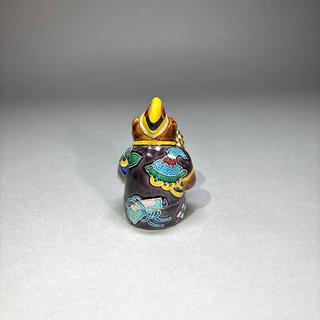 (新品)中村翠嵐　交趾焼香合 申(三番叟) (共箱)