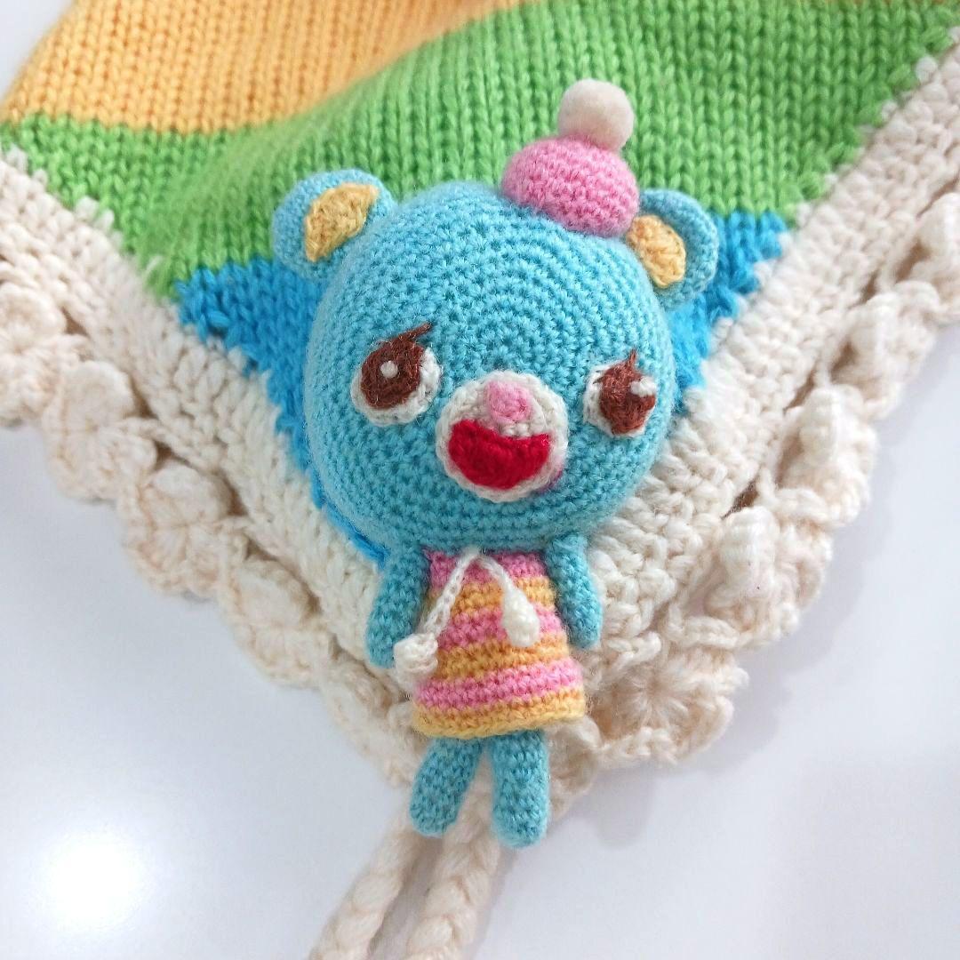 mezzo piano　あみぐるみ付き ニット帽 ポンポン　レア