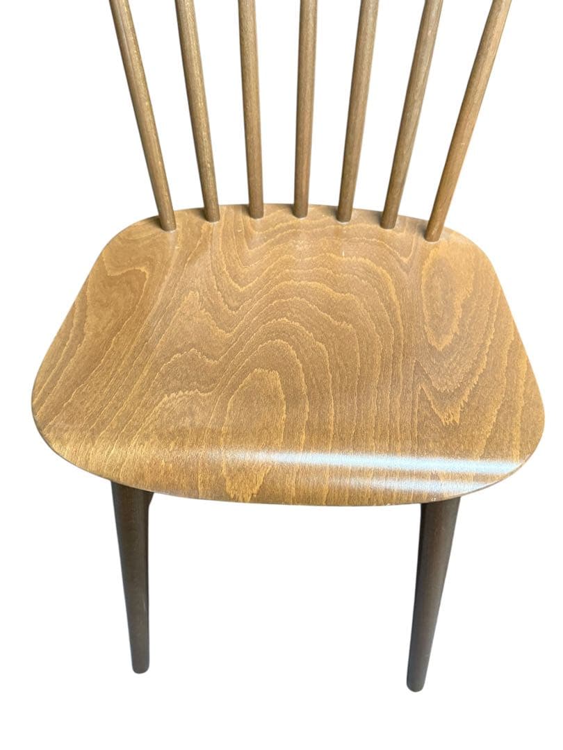 【2脚SET】美品 TON トン ウィンザーチェア カウンターチェアブラウン