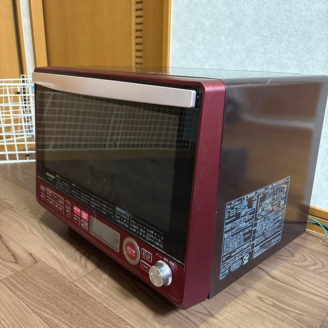 SHARP 1000W 多機能電子レンジ レッド