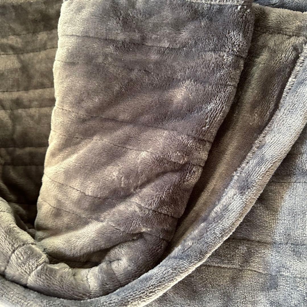 電気膝掛け毛布　長さ150×幅80cm 温度調節　タイマー　洗濯可　グレー