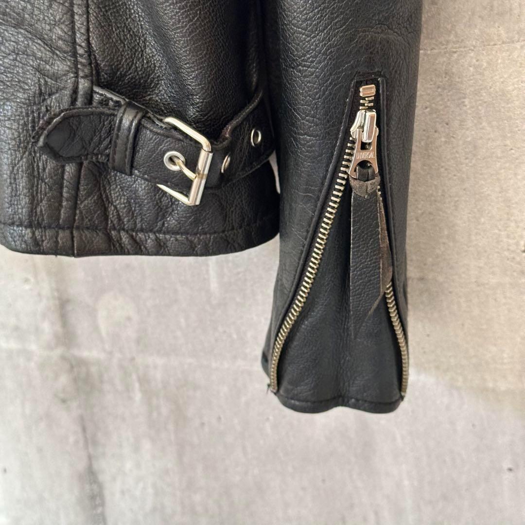 L Schott ライダース シングル やぎ革 ブラック レザージャケット 黒