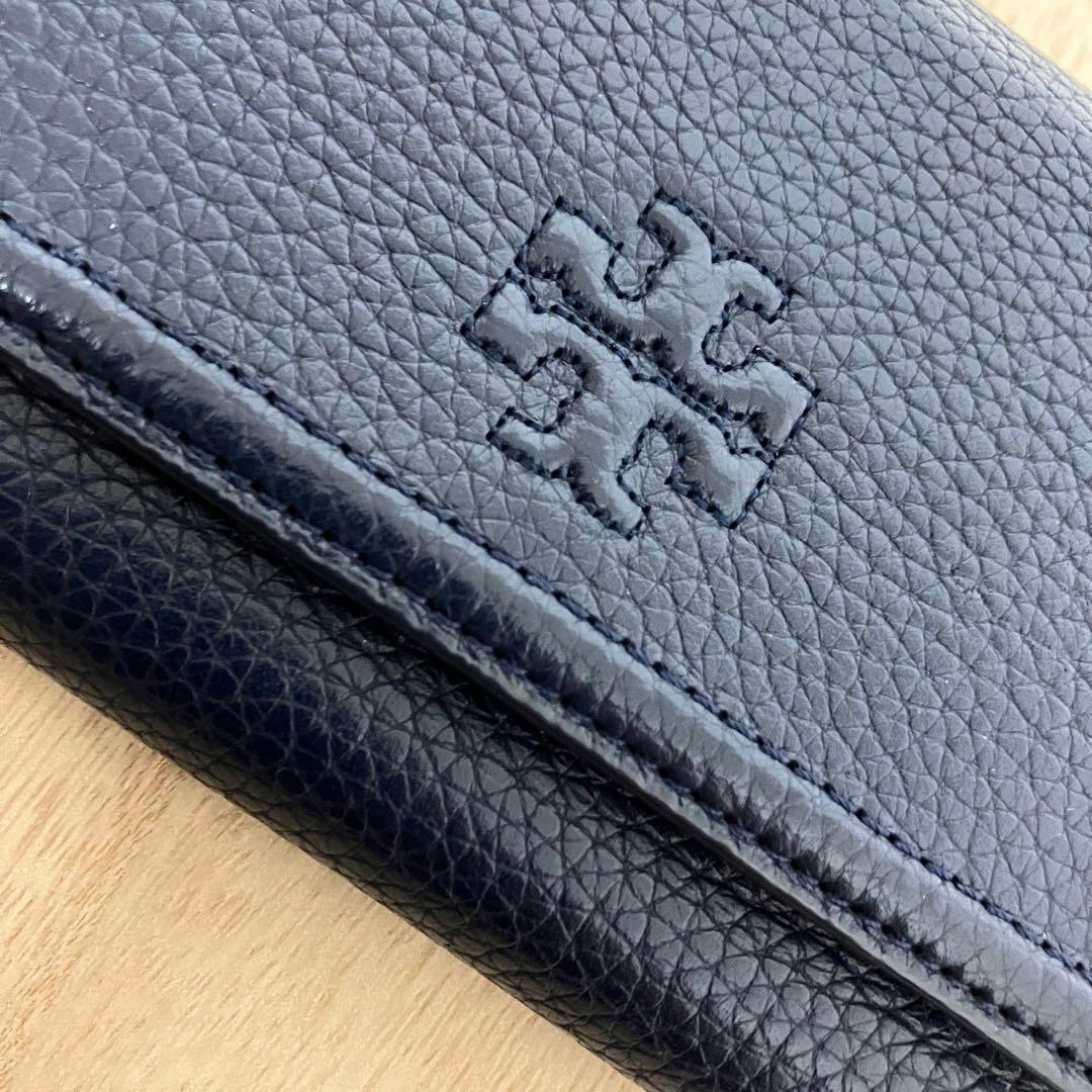 極美品✨ Tory Burch✨トリーバーチ✨大きめ三つ折り✨財布✨ネイビー