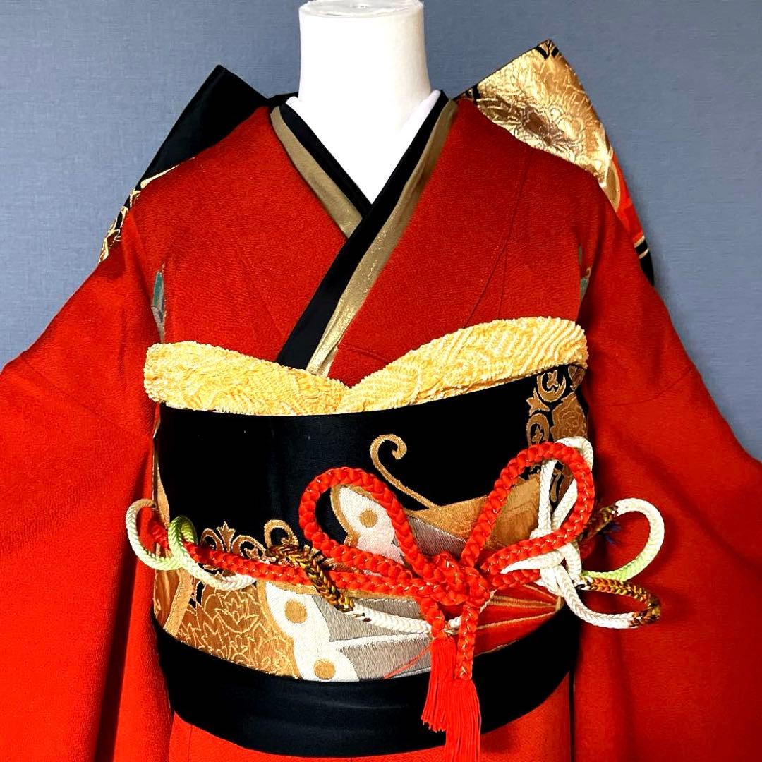 25点　振袖フルセット　ちりめん　新品ショール着付け道具付き　成人式振袖　振袖