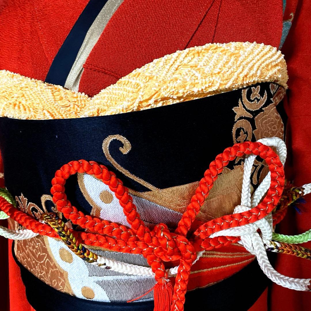 25点　振袖フルセット　ちりめん　新品ショール着付け道具付き　成人式振袖　振袖