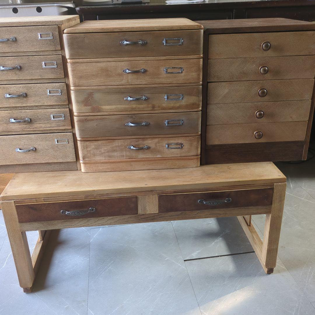 古道具　アンティークやや大きめ5段引き出し