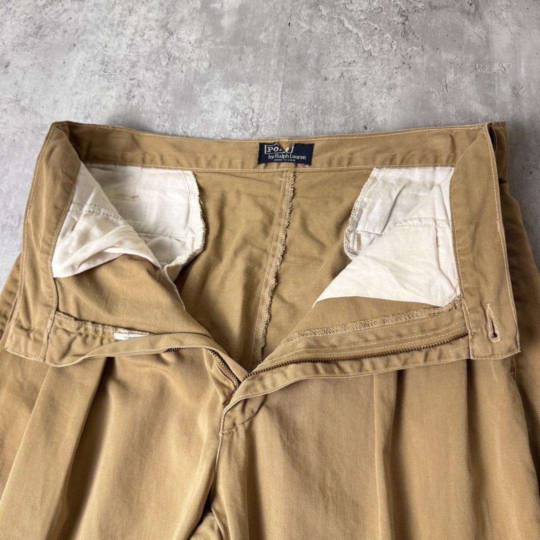 【初期型】 USA製 Ralph Lauren ポロチノ 2タック チノパン