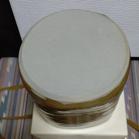 茶道具、水指、高取釉四方、雄斉作、こま33番