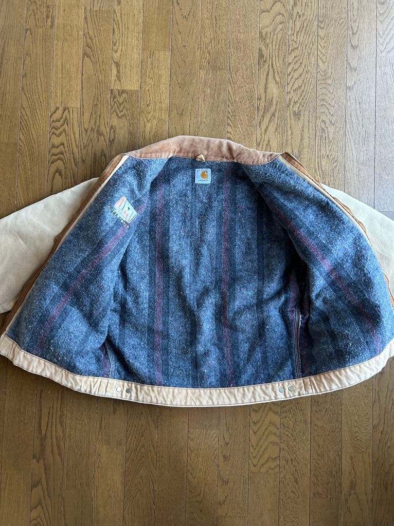 90〜00s カーハート デトロイトジャケット L相当 ベージュ