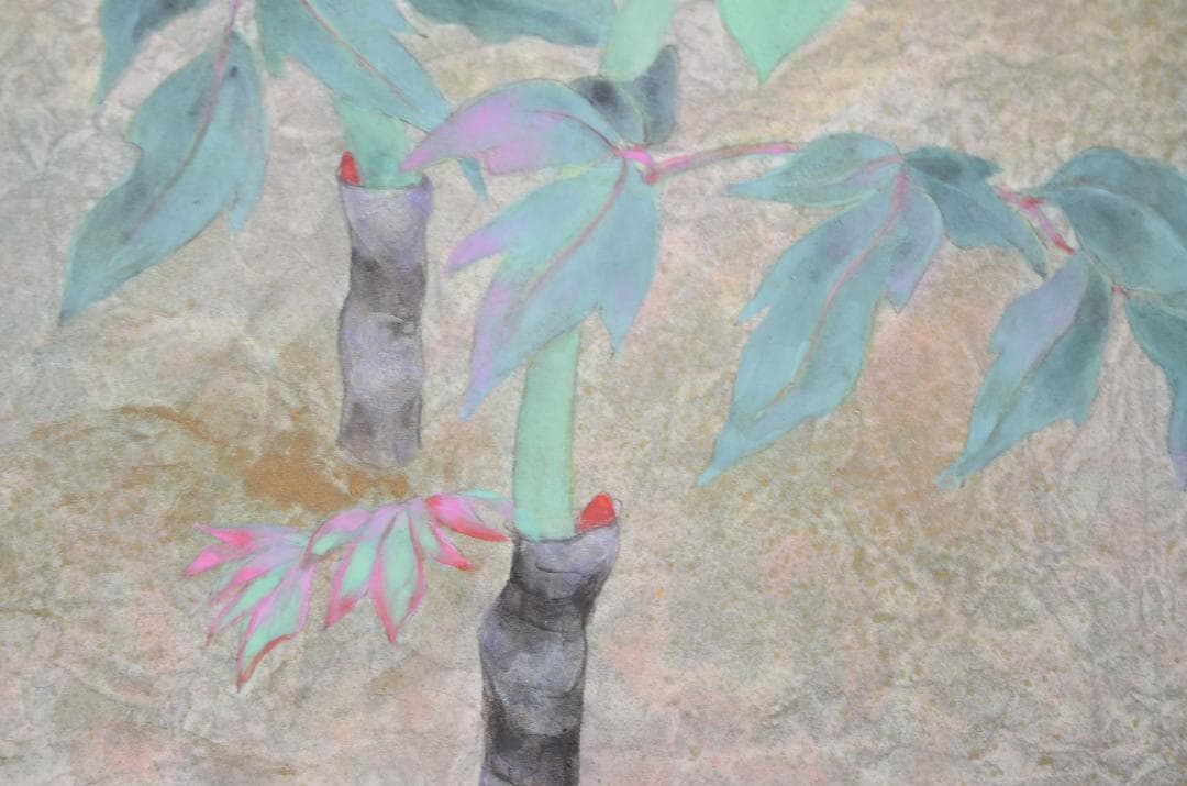 【「わらぼっち(冬牡丹)」 岩絵の具】東山魁夷の流派