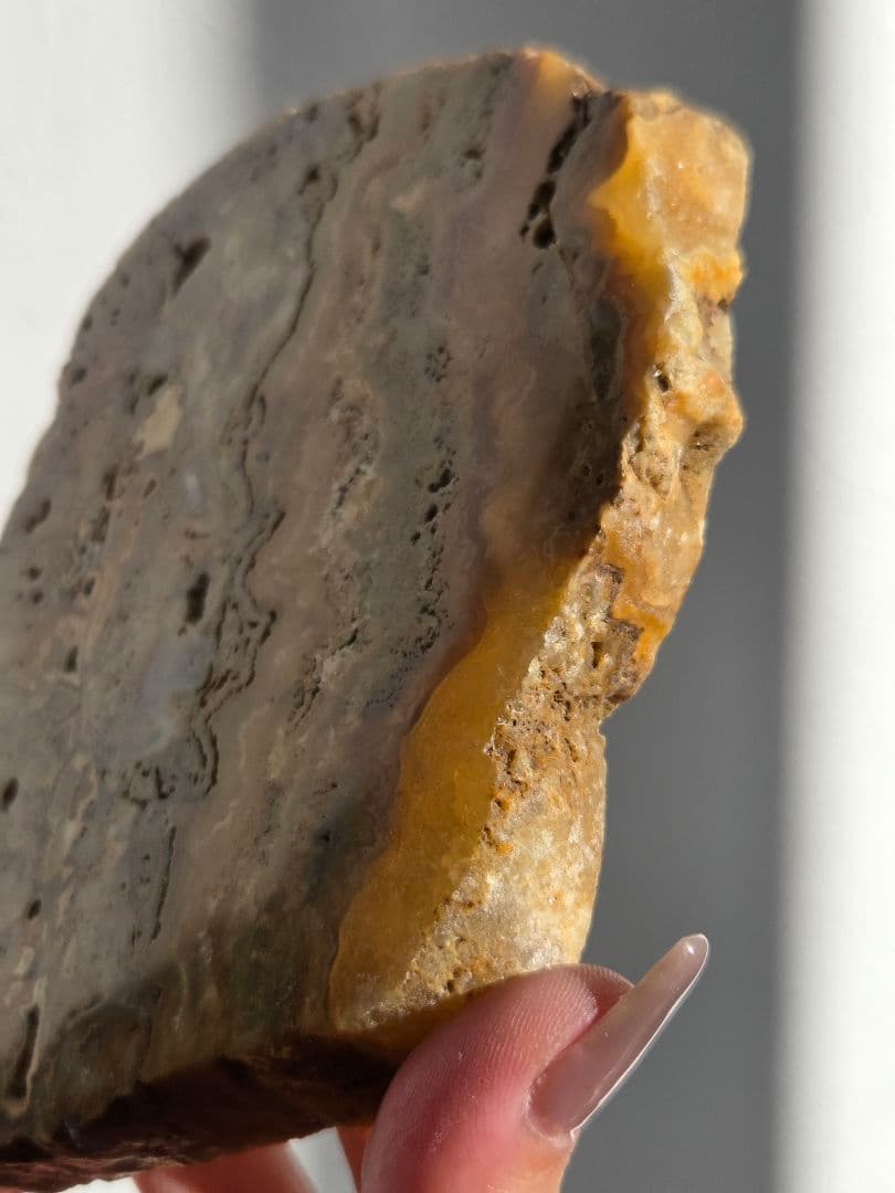 イエロークレイジーレースアゲートスラブ