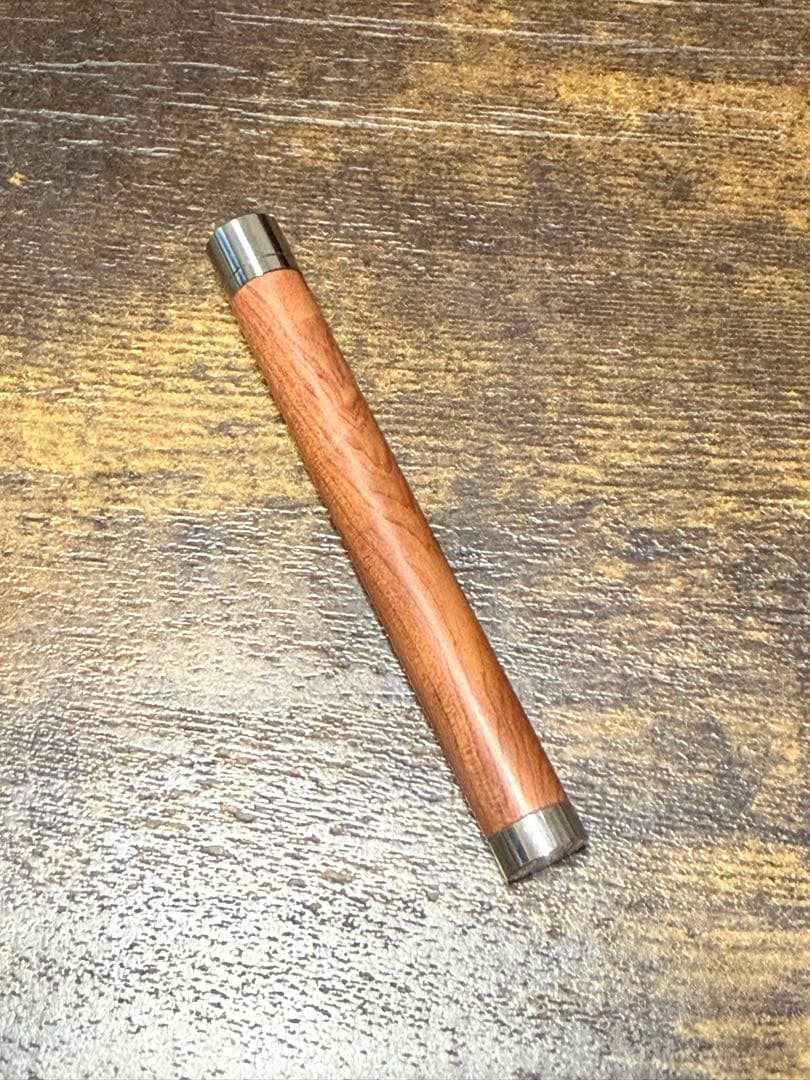 野原工芸　マーブルウッド・斑紋純銀色金具　MP おまけ付き