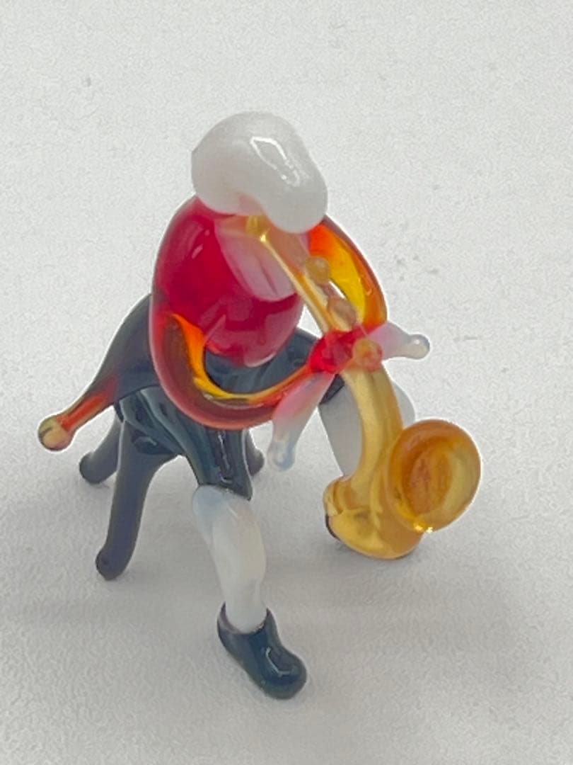 【オーケストラ　置物】ピアノコンチェルト　ガラス細工　台湾製　楽器