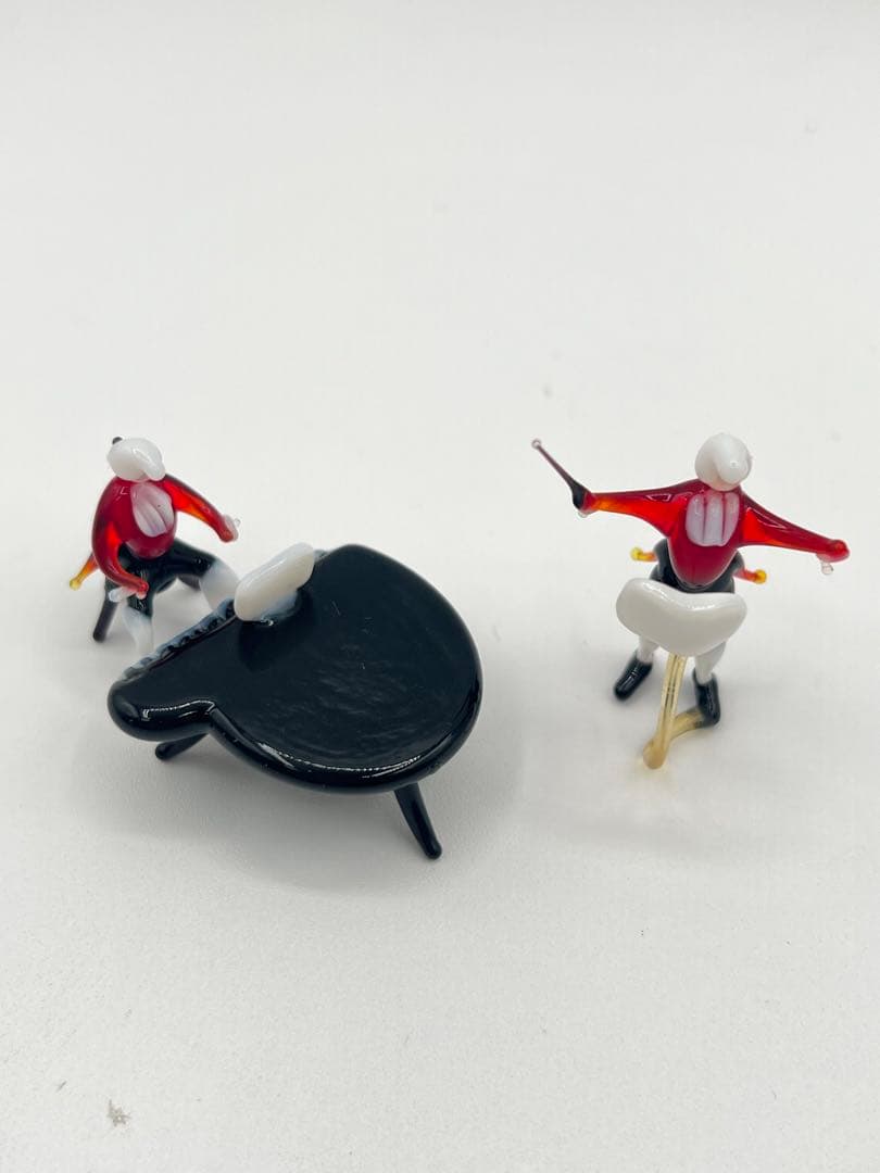 【オーケストラ　置物】ピアノコンチェルト　ガラス細工　台湾製　楽器