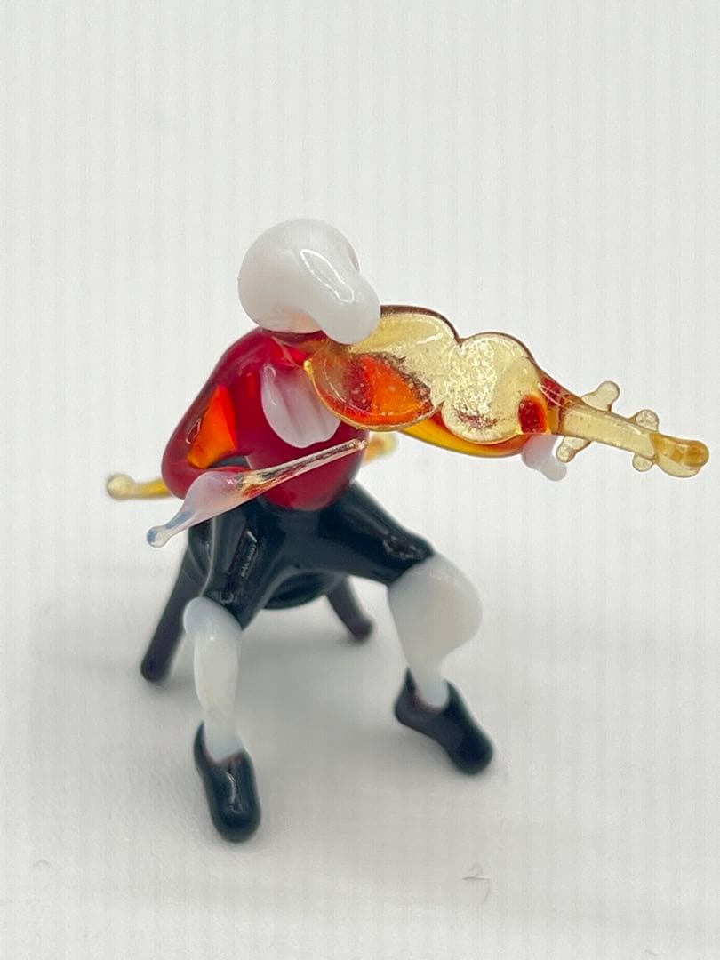 【オーケストラ　置物】ピアノコンチェルト　ガラス細工　台湾製　楽器