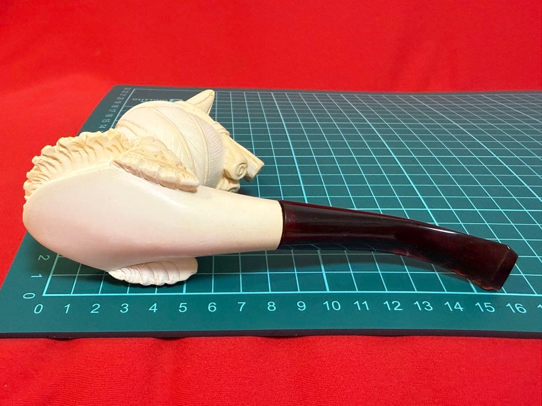 メシャムパイプ ★☆ 海泡石 彫刻 人面 トルコパイプ トルコ 喫煙具 人面彫刻