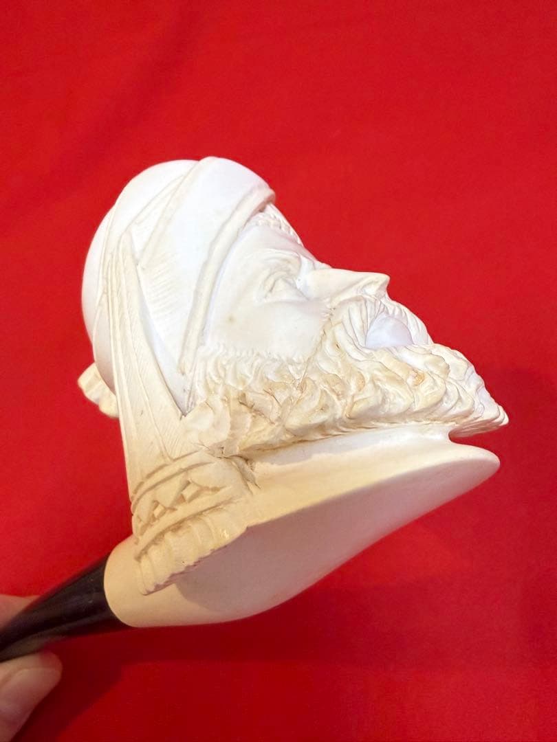 メシャムパイプ ★☆ 海泡石 彫刻 人面 トルコパイプ トルコ 喫煙具 人面彫刻