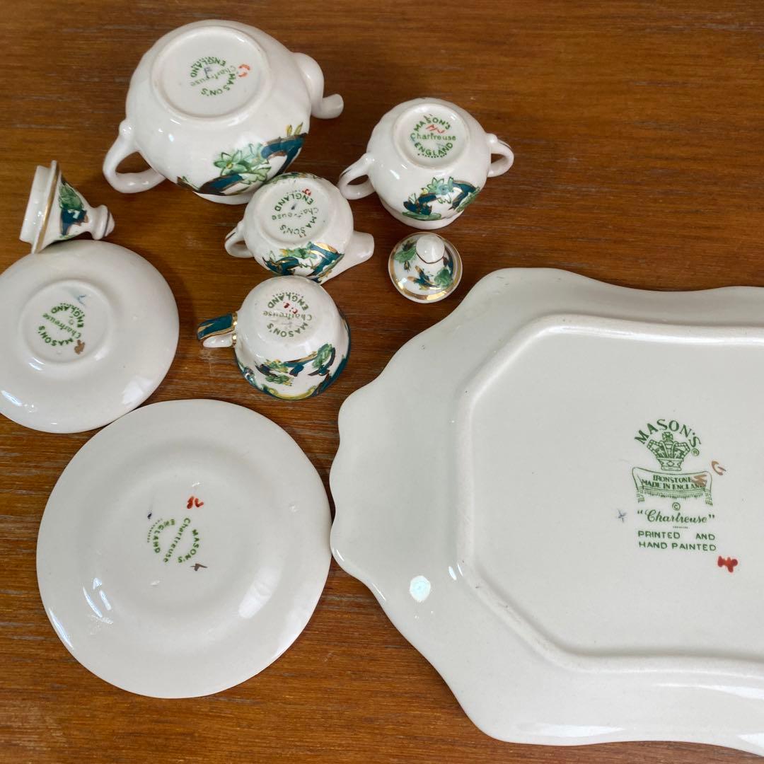 メイソンズ　シャルトリューズ　ミニチュア　ティーセット