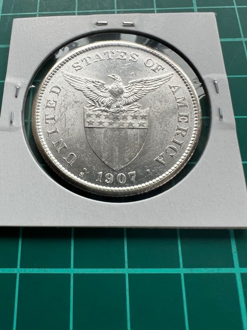 外国銀貨　フィリピン　1P銀貨　1907年