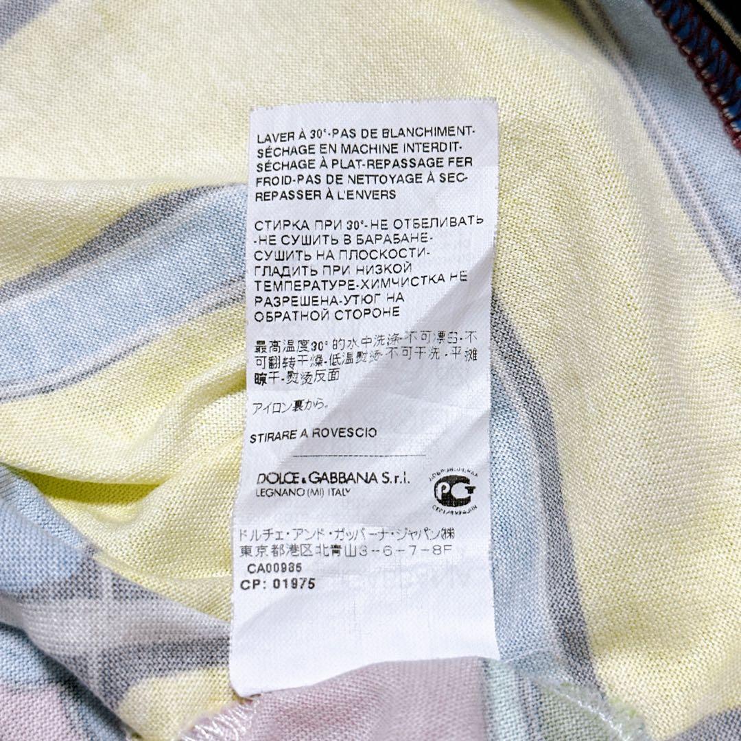 【極美品】ドルチェ&ガッバーナ タイルプリントTシャツ 48 イタリア製