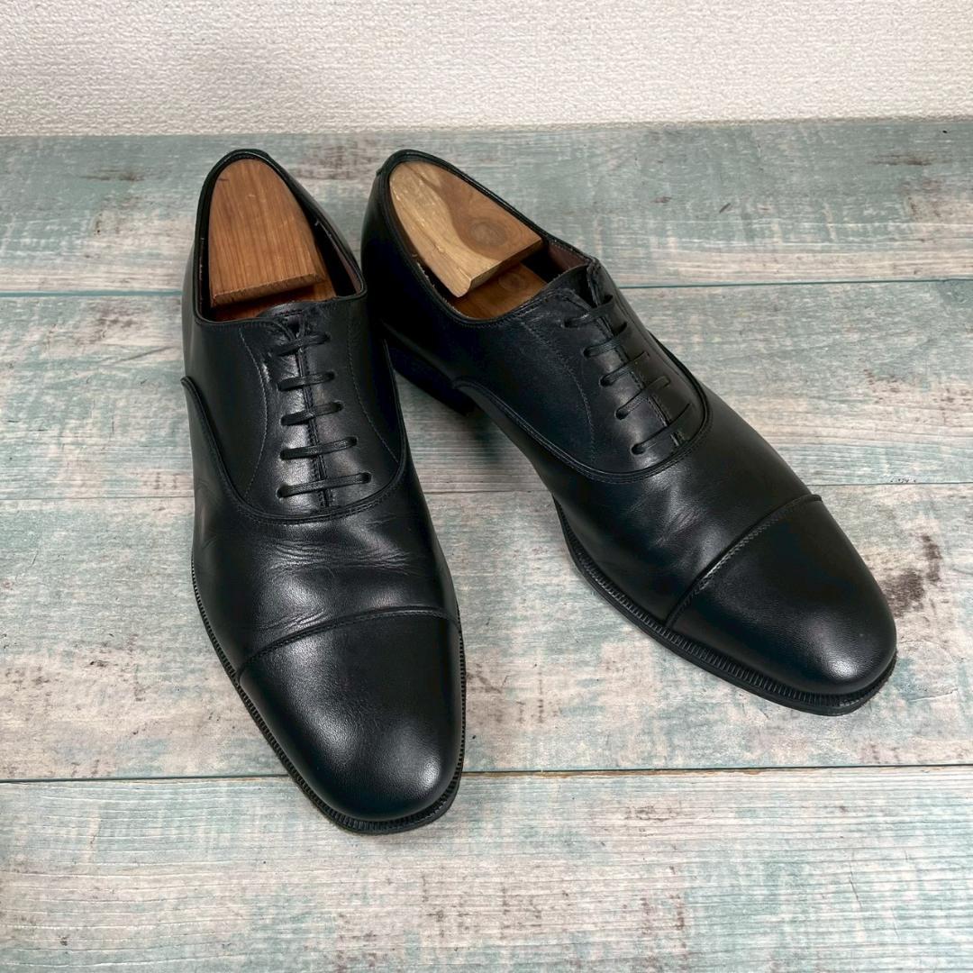 美品 Ferrgamo 最高級 ドレスシューズ ストレートチップ 8 2E