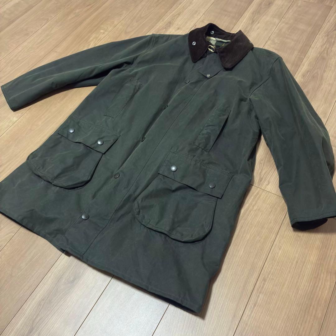Barbour　OS BORDER　ワックスジャケット 40 オリーブ