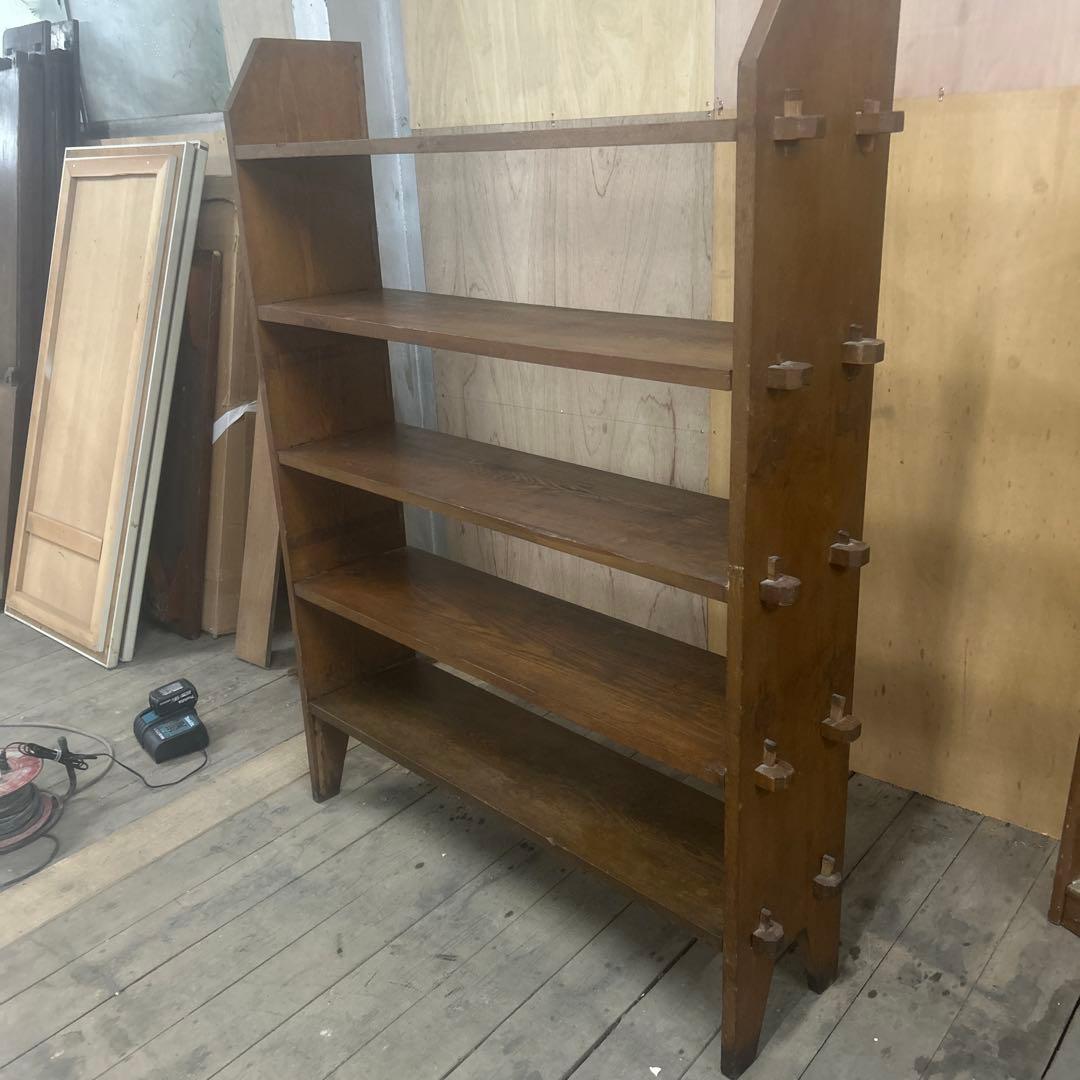 木製本棚 4段 ダークブラウン