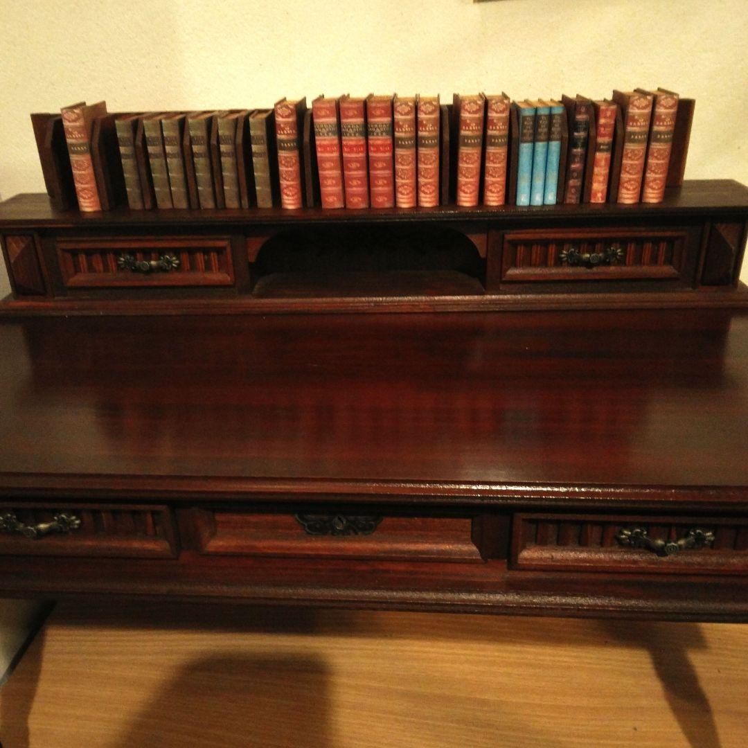 【一点もの】 高級 木製 西洋アンティーク ミニデスク　 引き出し付