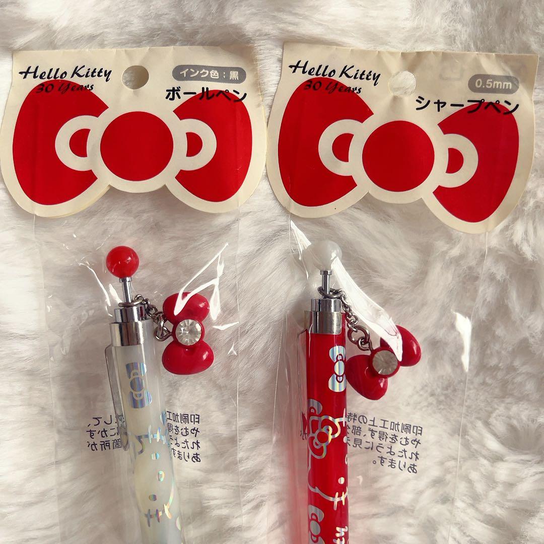 希少レア　ハローキティ　ボールペン　シャープペン　キティリボン　平成レトロ