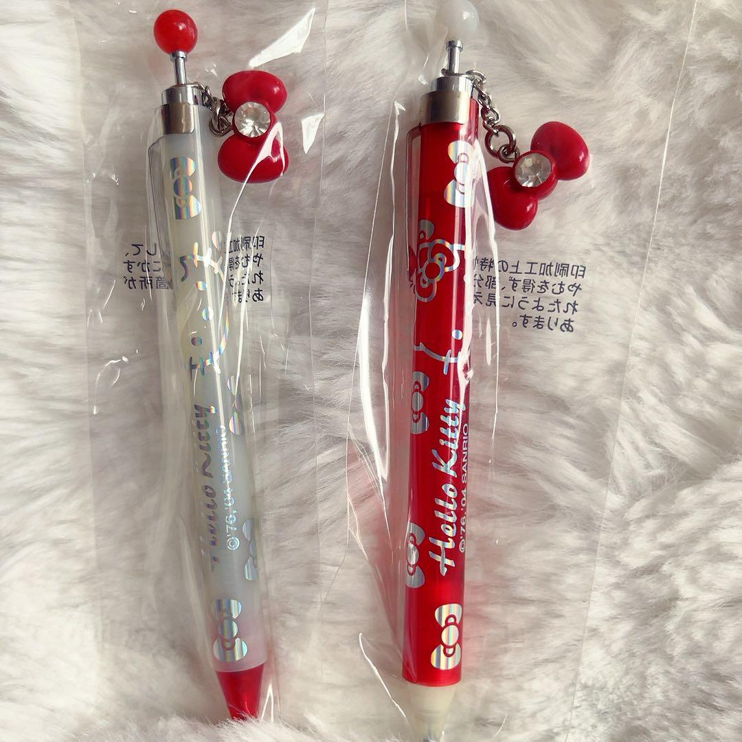 希少レア　ハローキティ　ボールペン　シャープペン　キティリボン　平成レトロ
