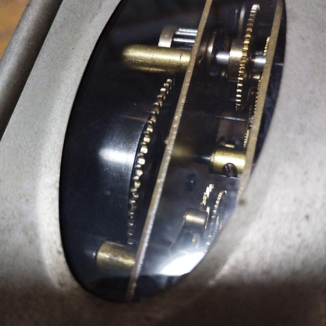 置時計　ゼンマイ式　七曜日指　アンテーク　レトロ　ジャンク品